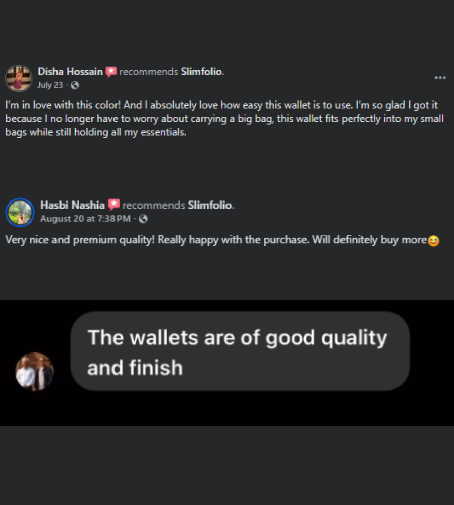 Real Slimfolio customer review screenshot